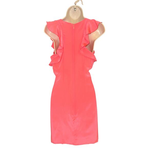 Britt Ryan coral pink flutter sleeve 100% silk shift dress
Size 4 - EUC - Picture 3 of 8